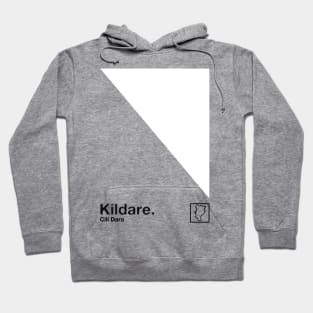 County Kildare / Original Retro Style Minimalist Poster Design Hoodie